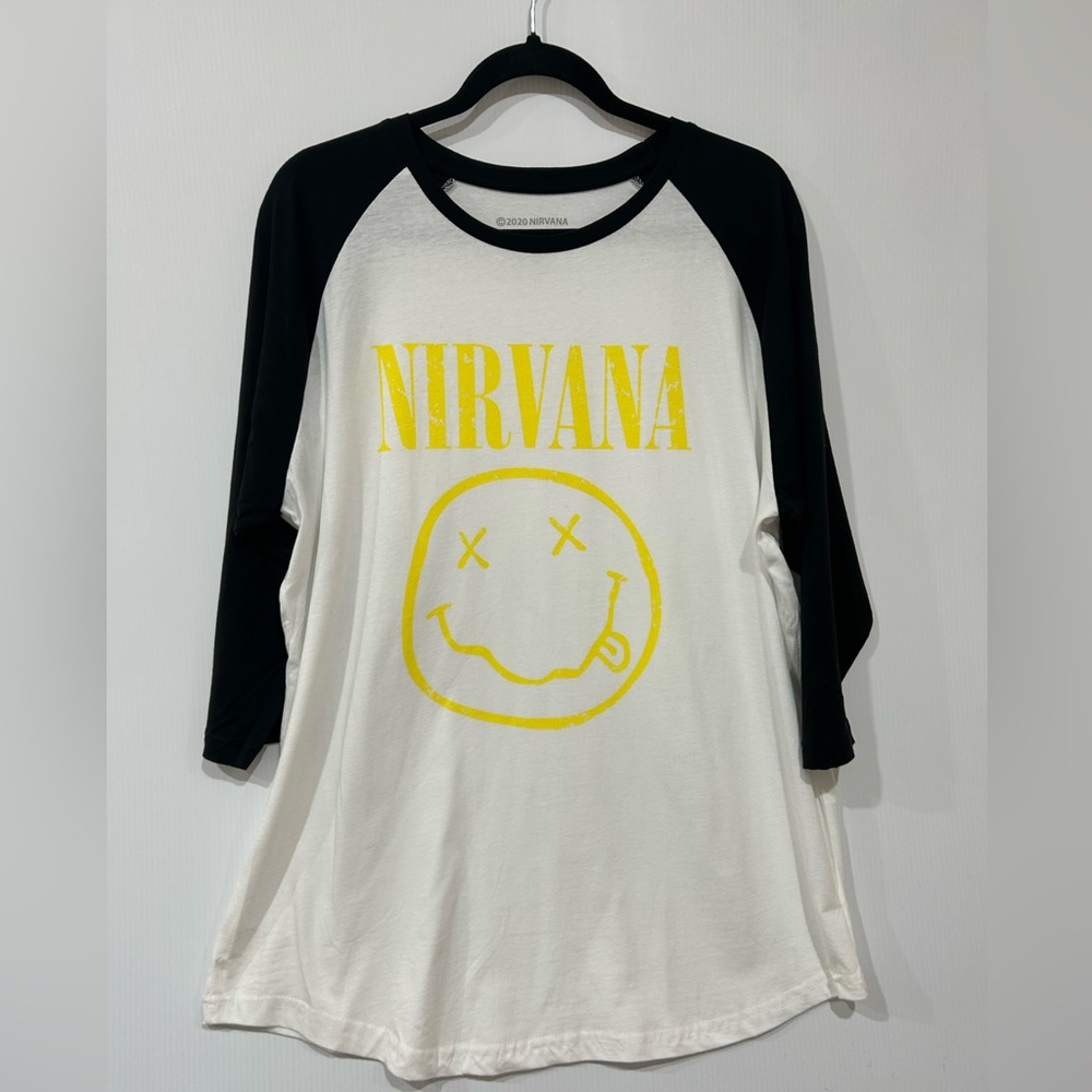 XL NEW Nirvana Baseball Top